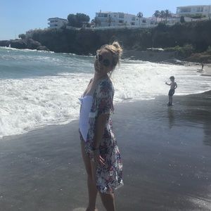 Sheer flower button up/cover up/cardigan - high low